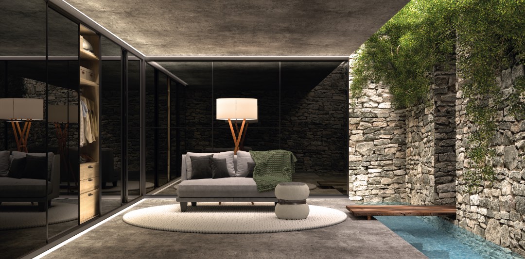 Cristal lacado negro | interior melamina roble aurora