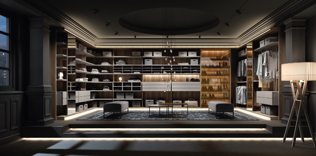 Melamina nogal mate + lacado RAL7022 Melamina nogal mate + lacado RAL7022